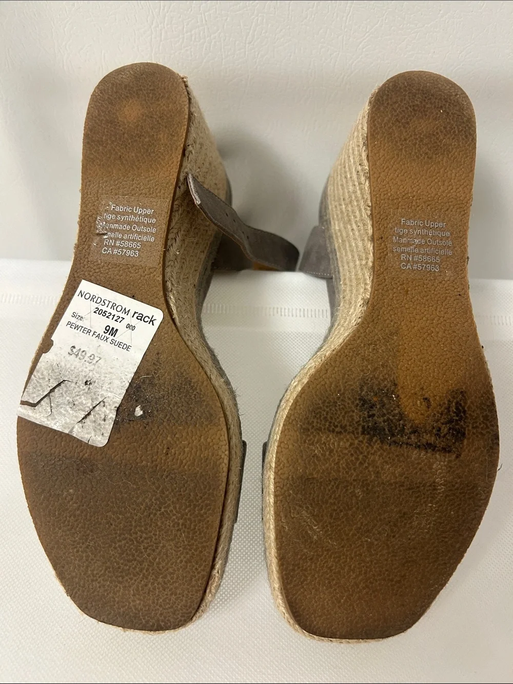 Abound Taupe Suede Espadrille Wedge Sandals with Ankle Strap